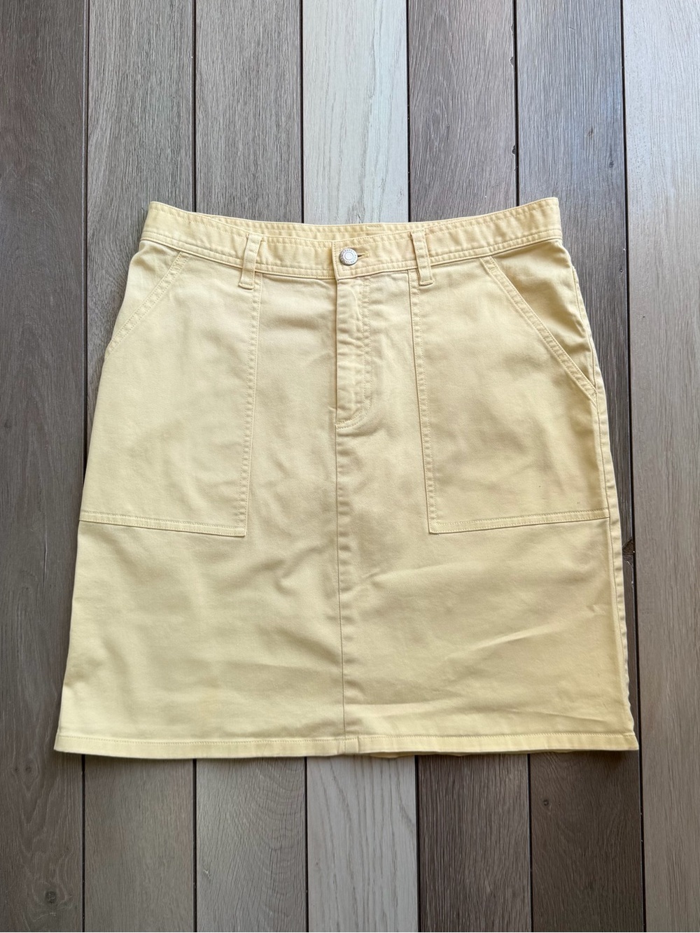 Ralph Lauren Pale Yellow Denim Skirt